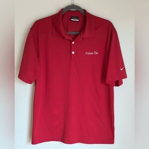 Nike Golf Polo Shirt Mens Size Medium Performance Alabama Crimson Tide BAMA Red